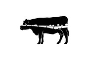 Farm Cow Silhouette Vector Bundle, an Illustration by Designs_River (Thumbnail 20 of 51)