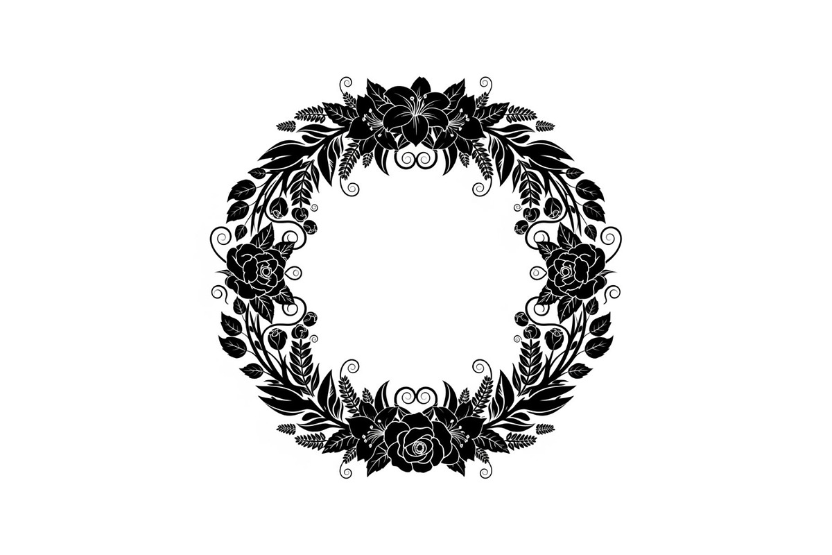Botanical Floral Wreath SVG Bundle, an Illustration by Designs_River (Photo 6 of 31)