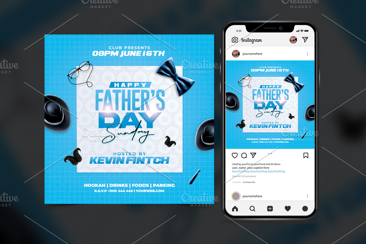 Fathers Day Flyer, a Flyer Template by FlyerPixles(SP11) (Photo 2 of 3)