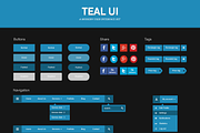 Teal UI Kit, an UI Kit Template by grati (Thumbnail 1 of 3)
