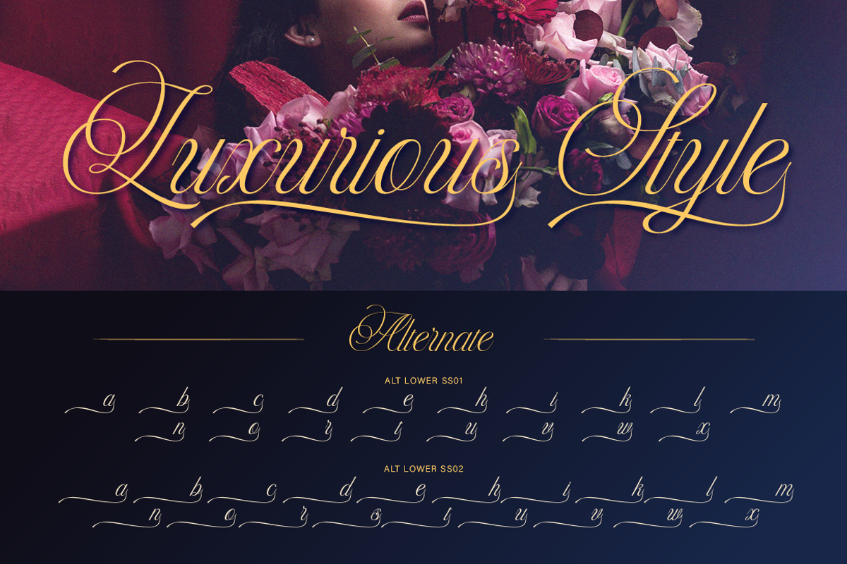 Athesa Luxurious, a Script Font by Burntilldead (Photo 9 of 12)