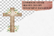 Watercolor Floral Cross Clipart Set, an Illustration by CropUp Creative (Thumbnail 4 of 4)