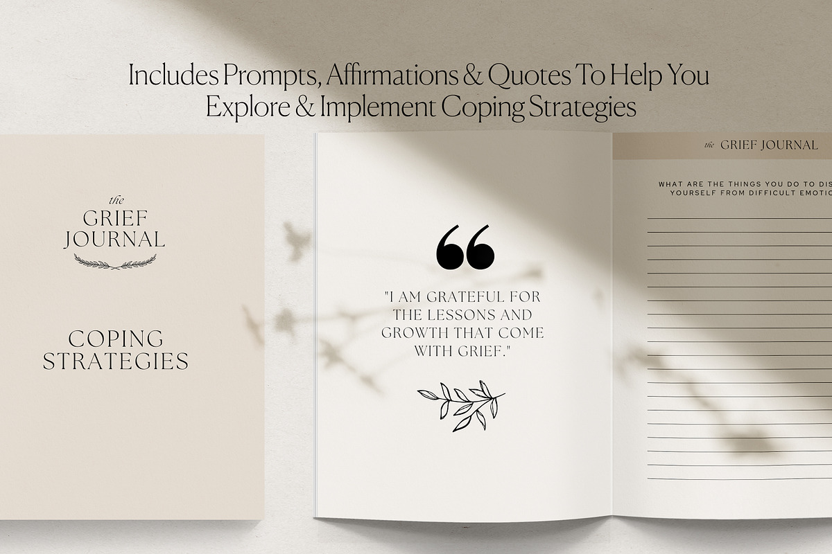 The Grief Journal Canva, a Presentation Template by HelloKarla (Photo 6 of 9)