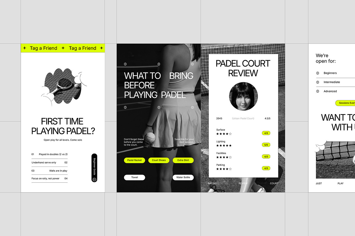 Padel Community Instagram Pack, a Social Media Template by fakhroo (Photo 3 of 5)