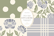 Vintage Blue Floral Print Patterns, a Pattern Graphic by Eclectic Anthology (Thumbnail 14 of 14)