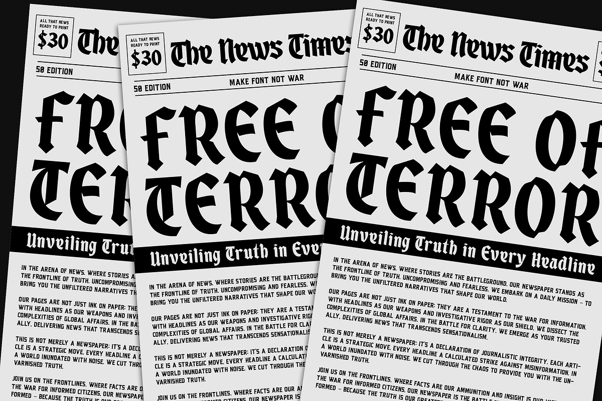 The Bullova Blackletter Fonts, a Blackletter Font by Angin Studio (Photo 7 of 18)