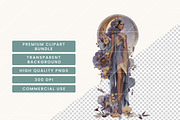 Virgo Lady Clipart Bundle, a Person Illustration by BusyDaydesign (Thumbnail 6 of 9)