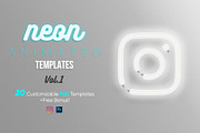 20 Neon Animated IG Templates Vol.1, a Social Media Template by CONECT Market (Thumbnail 1 of 7)