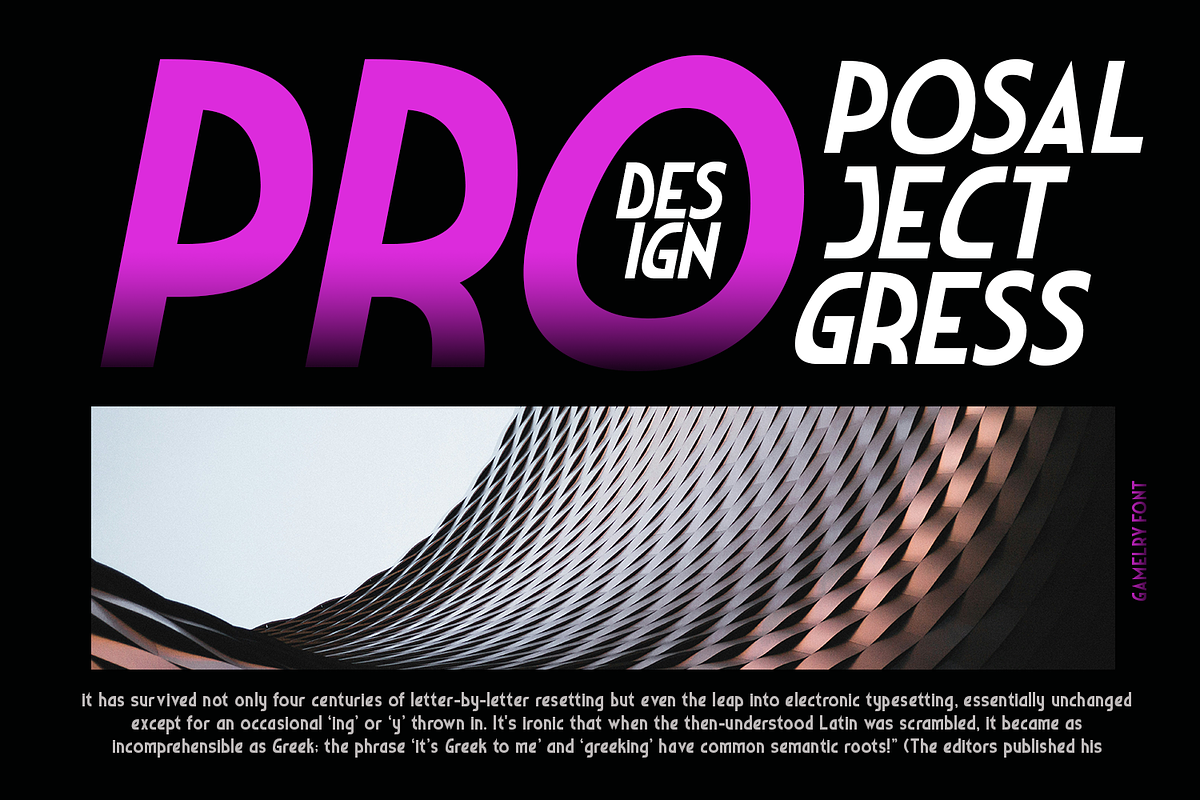 Gamelry Modern Deco, a Sans Serif Font by madeDeduk (Photo 8 of 10)