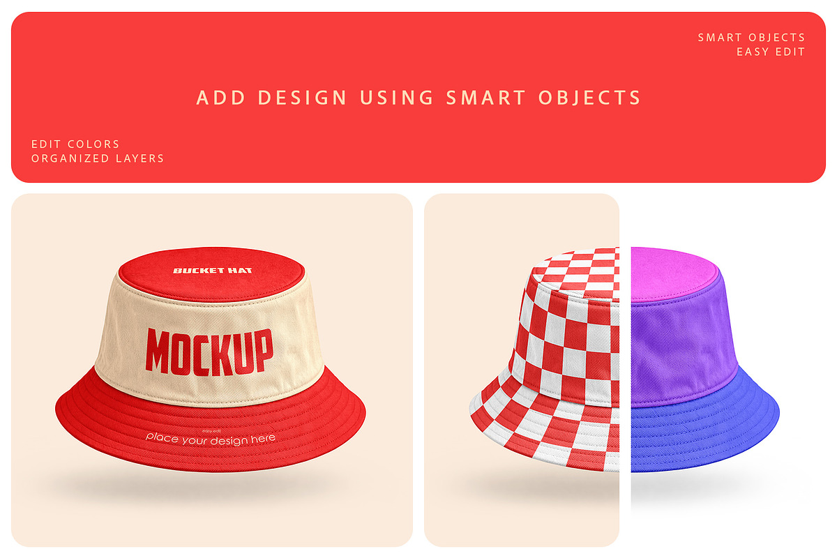 Bucket Hat Mockup Set, a Hat Mockup by Country4k (Photo 2 of 4)