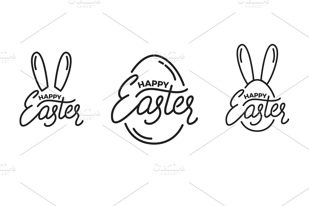 Easter labels badge emblems, an Object Graphic by Max Letters