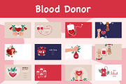 Blood donor day background bundle, a Healthcare Illustration by foxndeer (Thumbnail 1 of 4)