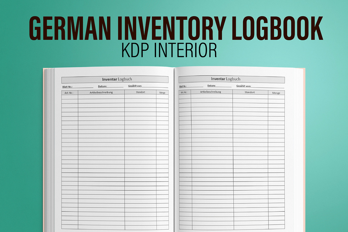 German Inventary Logbook Interior, a Templates & Theme by MatiArtShop (Photo 1 of 2)