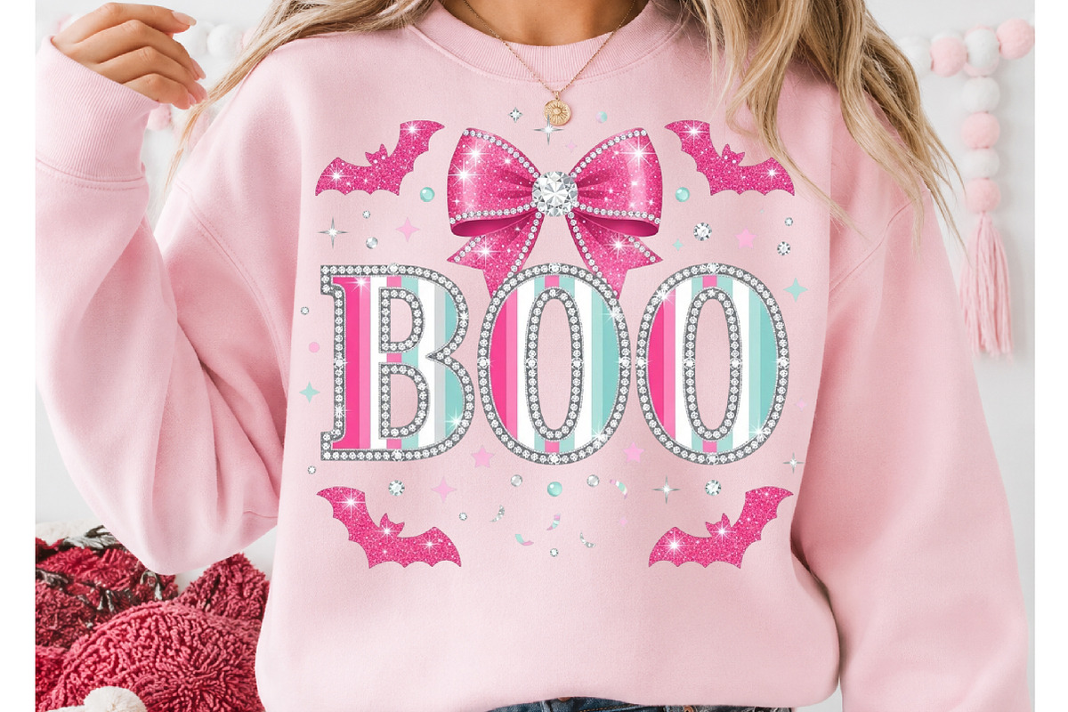 Pink Boo Halloween PNG, a Seasonal Illustration by DreamCafeArt (Photo 2 of 7)