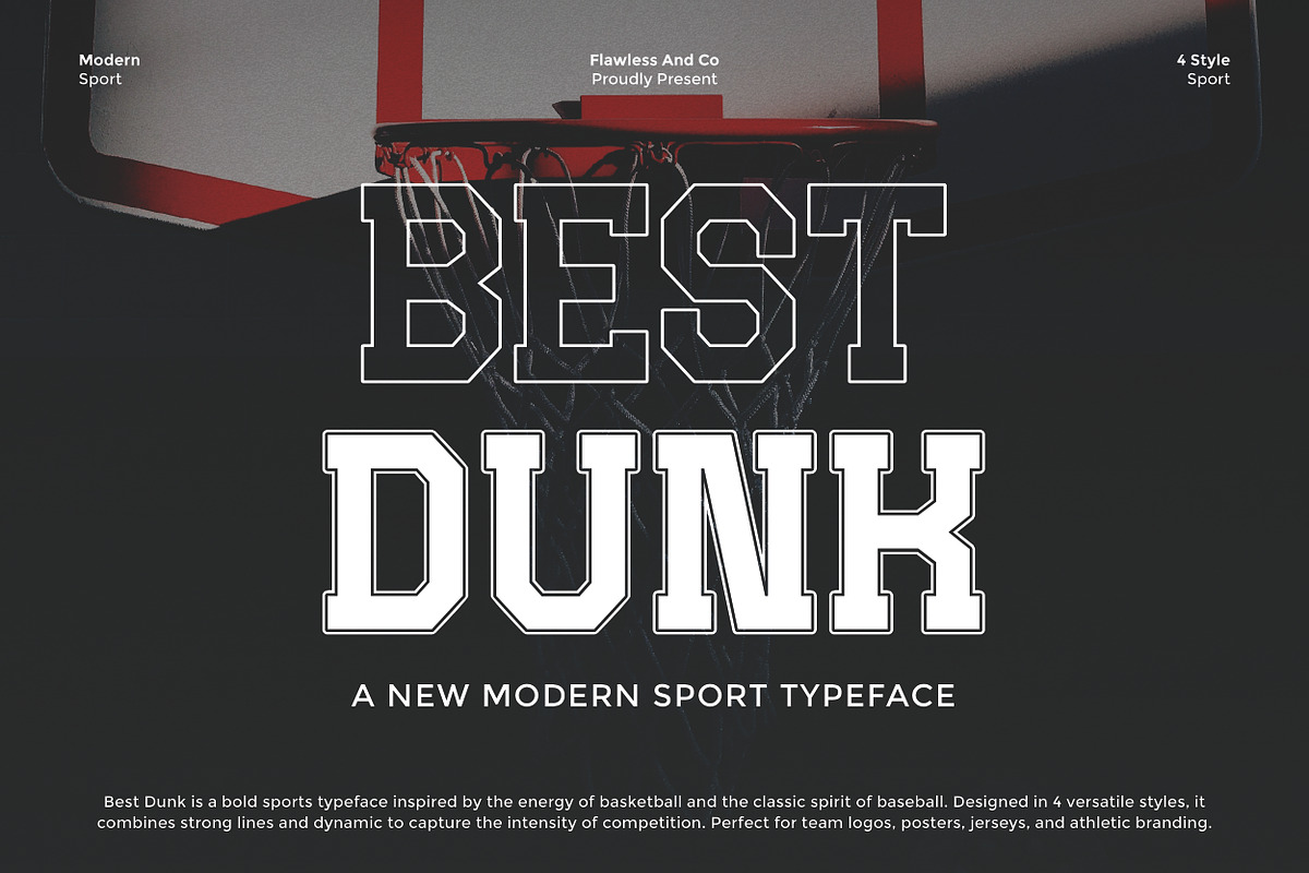 Best Dunk - Modern Sport Font, a Font by Flawless And Co (Photo 1 of 10)