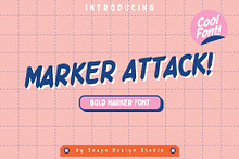 Marker Attack - Bold Marker Font