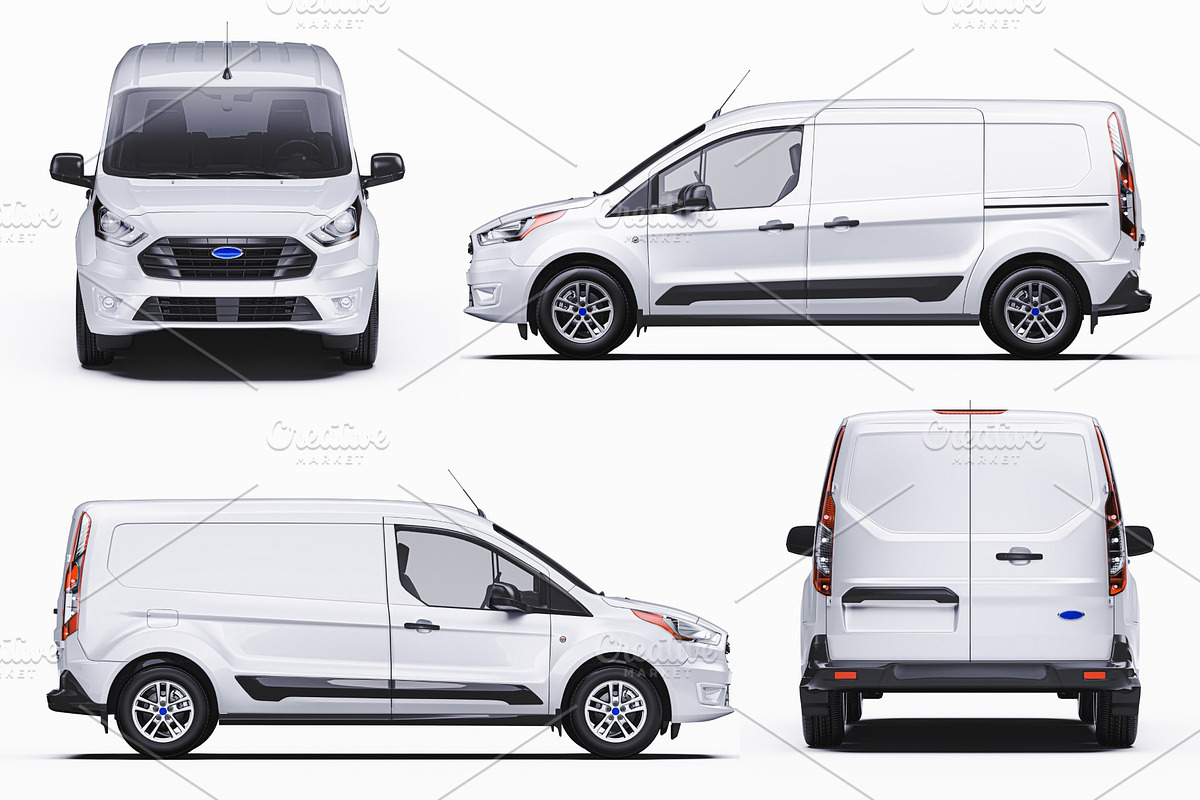 LWB Compact Cargo Van Mockup Set, a Product Mockup by Halal Graphic Studio (Photo 13 of 14)