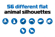 56 Animal Silhouettes Icon Set, an Icon by Vintage Font Lab (Thumbnail 2 of 4)