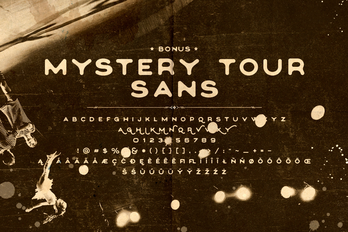 Mystery Tour Display Font, a Sans Serif Font by Vintage Type Company (Photo 2 of 10)