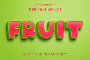 Fruit Text Effect Style