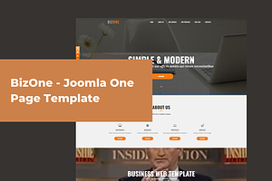 BizOne - Joomla One Page Template