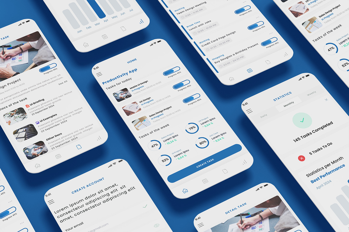 Productivity Task Tracking App, an App Template by nagaredesignstudio (Photo 1 of 2)