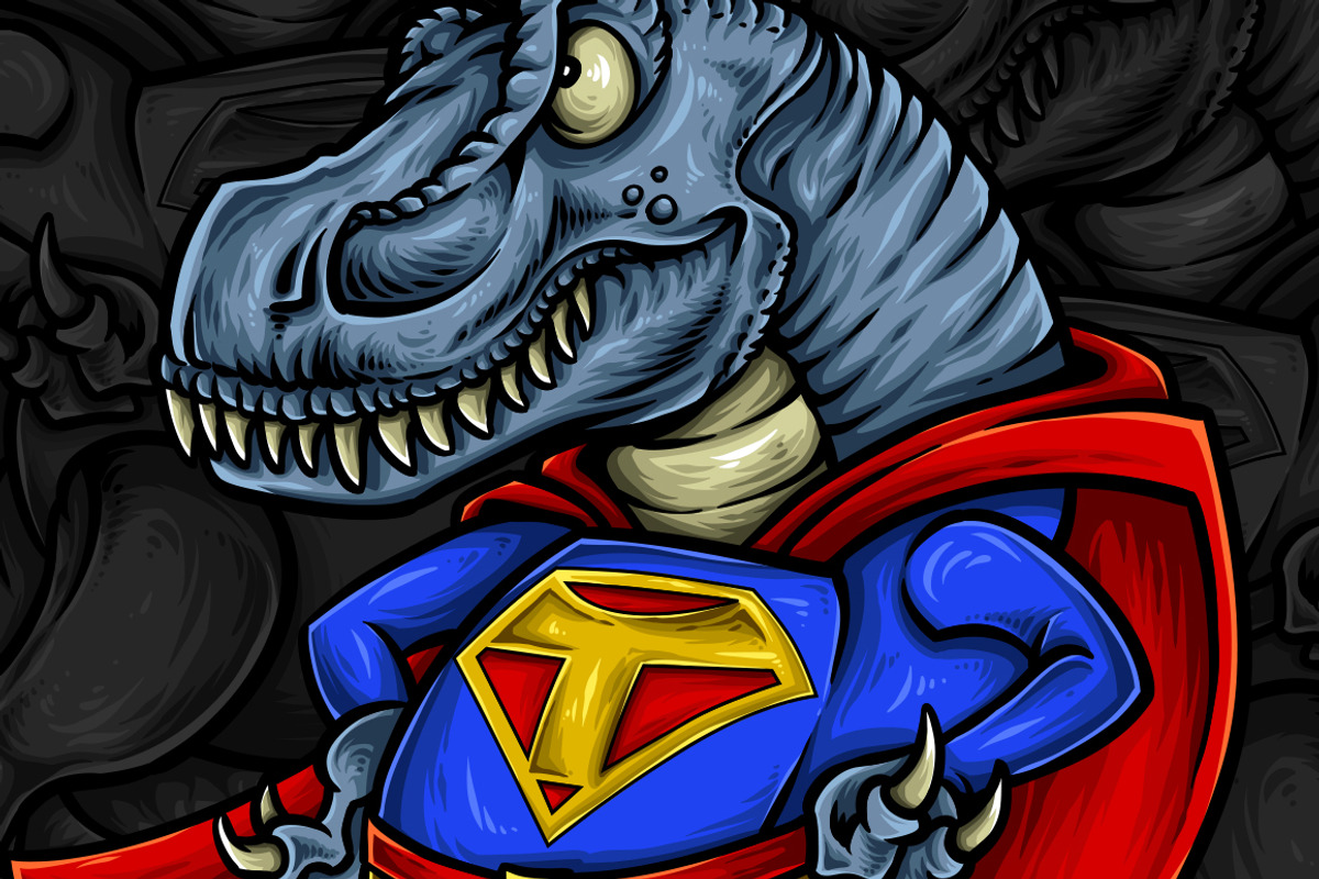 Super T-Rex, an Animal Illustration by TSV Art Collective