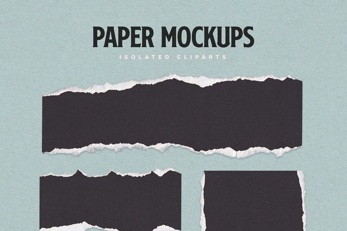 Torn Paper Cliparts & Mockups, a Mockup by veila.me (Photo 3 of 10)