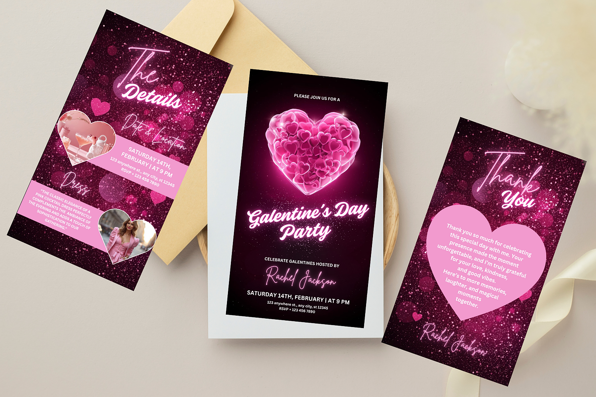Galentines Invitation Template, an Invitation Template by Earth5168 (Photo 4 of 8)