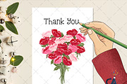 Watercolor Valentines Roses Clipart, an Illustration by Creative Art (Thumbnail 2 of 6)