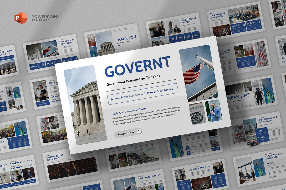 Government Powerpoint Template, a Presentation Template by fluffstudio (Photo 1 of 4)