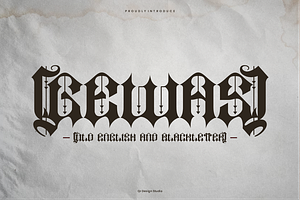 Gewas - Old English Font, a Blackletter Font by QR Design Studio