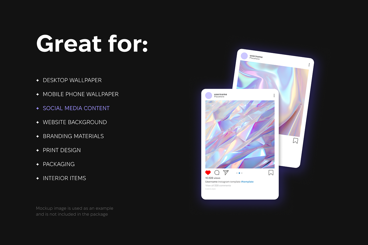 Light holographic wallpaper pack, a Wallpaper Graphic by existacial (Photo 5 of 7)