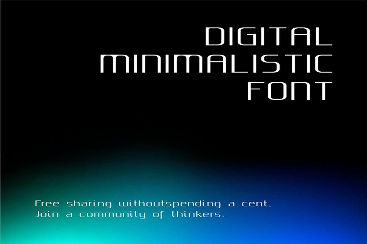 Digital Minimalistic, a Sans Serif Font by EgoistFonts (Photo 1 of 10)