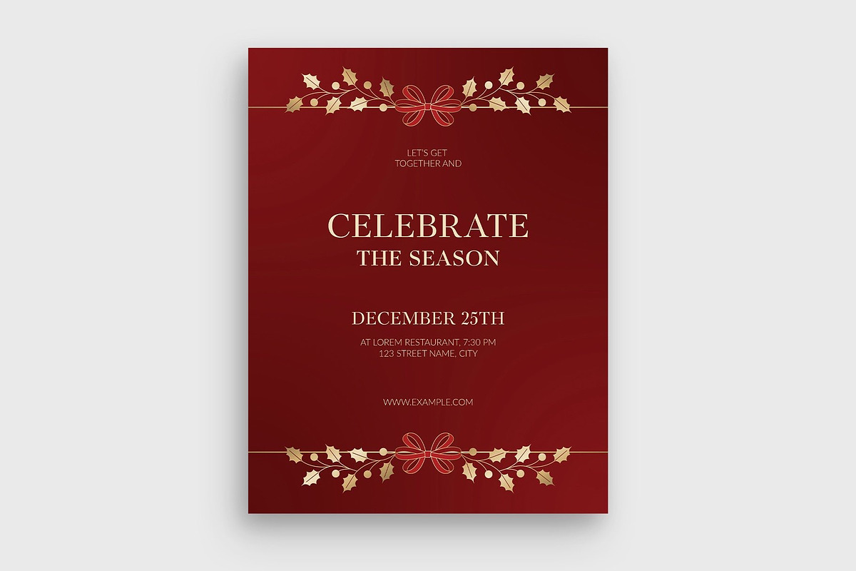 Christmas Flyer & Invite Template, a Flyer Template by BrandPacks (Photo 3 of 5)