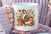 Halloween Silly Goose Floral Boho, an Illustration by CraftArtStudio (Thumbnail 3 of 4)