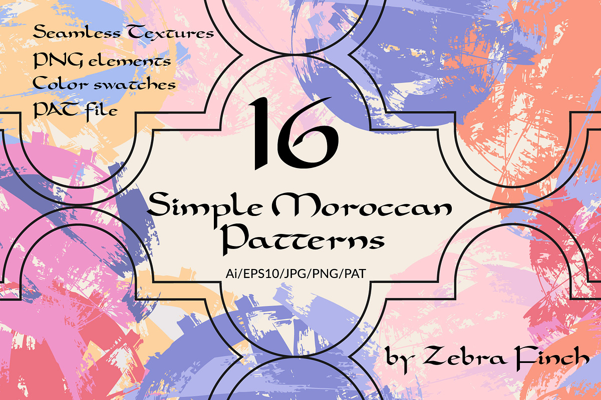 Simple Moroccan patterns+textures, a Pattern Graphic by Zebra-Finch (Photo 1 of 9)