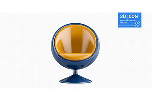 Modern spherical chair design, an Object Illustration by ZinetroN