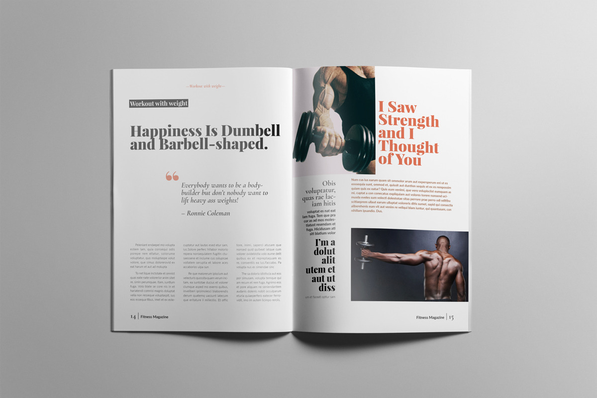muscle and fitness magazine template, a Magazine Template by Swayang (Photo 8 of 21)