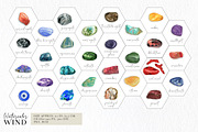 Watercolor gemstone clipart, an Illustration by Ksenia Shmakova (Thumbnail 2 of 13)