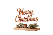 3D Merry Christmas Letter Stand, a Seasonal Illustration by Creative design (Thumbnail 6 of 7)