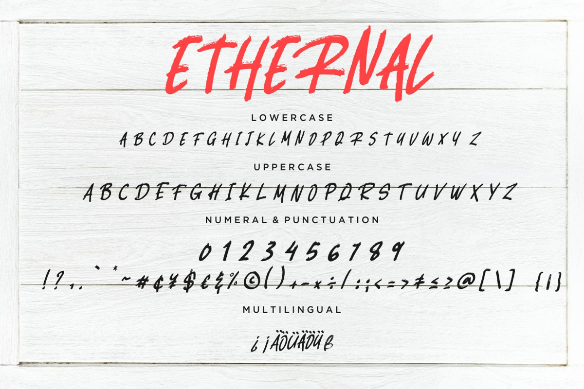 Ethernal Brush Advertisement Font preview 7