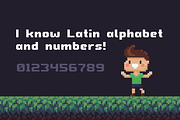 Chubby Choo - Pixel Art Font, a Font by chewkotski (Thumbnail 3 of 5)