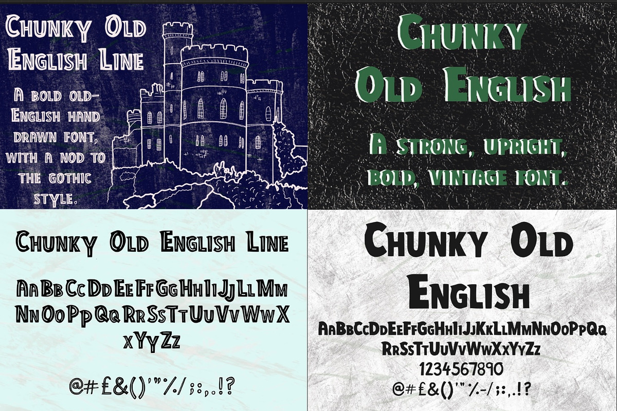 Chunky old English/old English line, a Font by Charlotte Breedon Design (Photo 1 of 2)