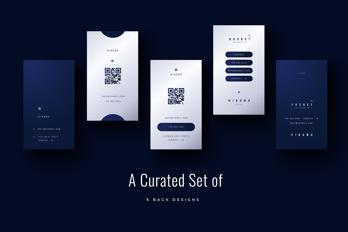 Ferlin - Vertical Business Cards, a Business Card Template by Ctrl space studio (Photo 2 of 9)
