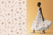 Beige Floral Patterns, a Pattern Graphic by Naiadin (Thumbnail 4 of 8)