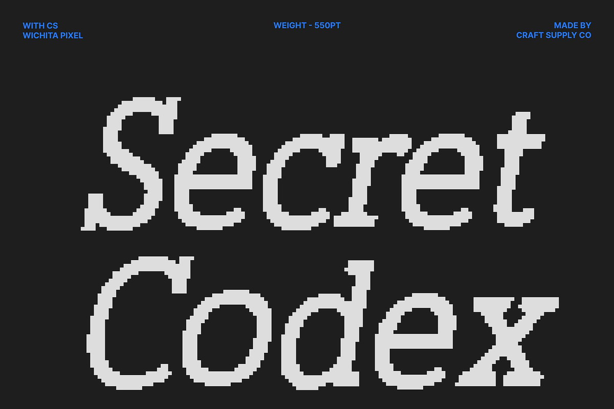 CS Wichita Pixel, a Serif Font by Craft Supply Co. (Photo 3 of 8)