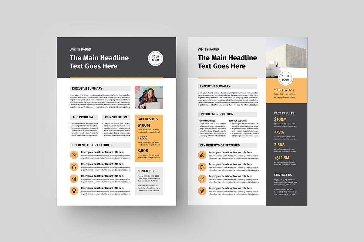 One Pager Bundle | Canva, Word, Indd, a Flyer Template by Leaflove (Photo 2 of 9)