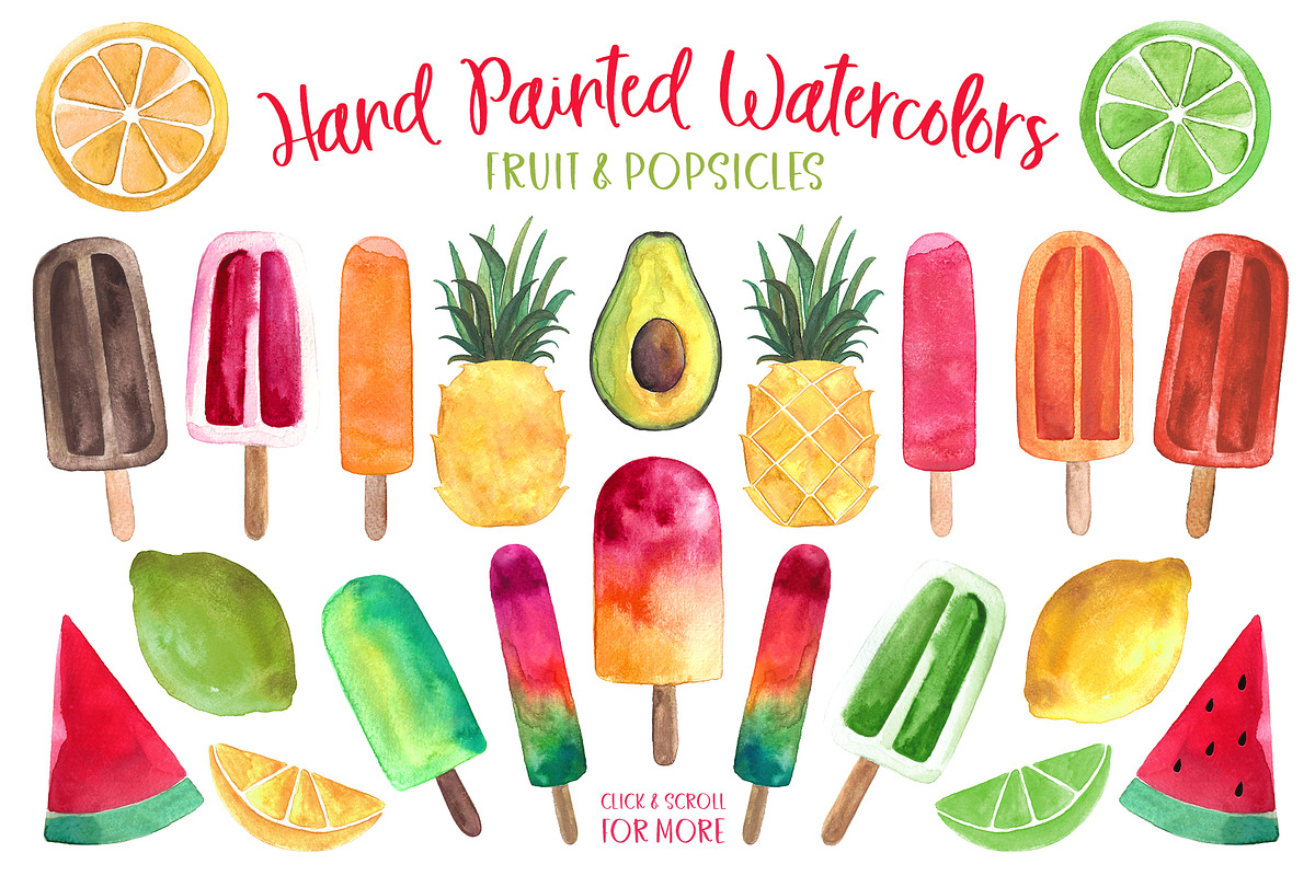 Fresh Picked Watercolor & Font Kit preview 2