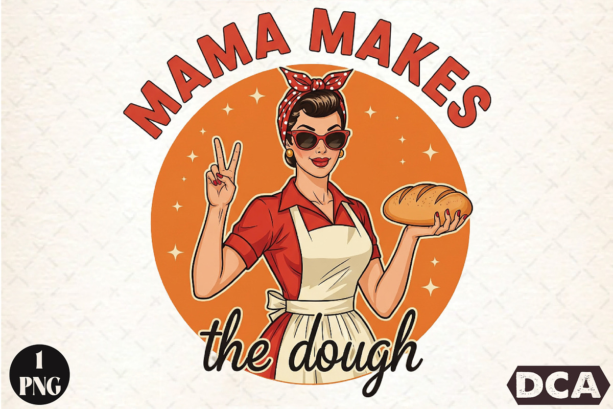 Funny Sourdough,Mama Makes the Dough, an Illustration by DreamCafeArt (Photo 1 of 7)